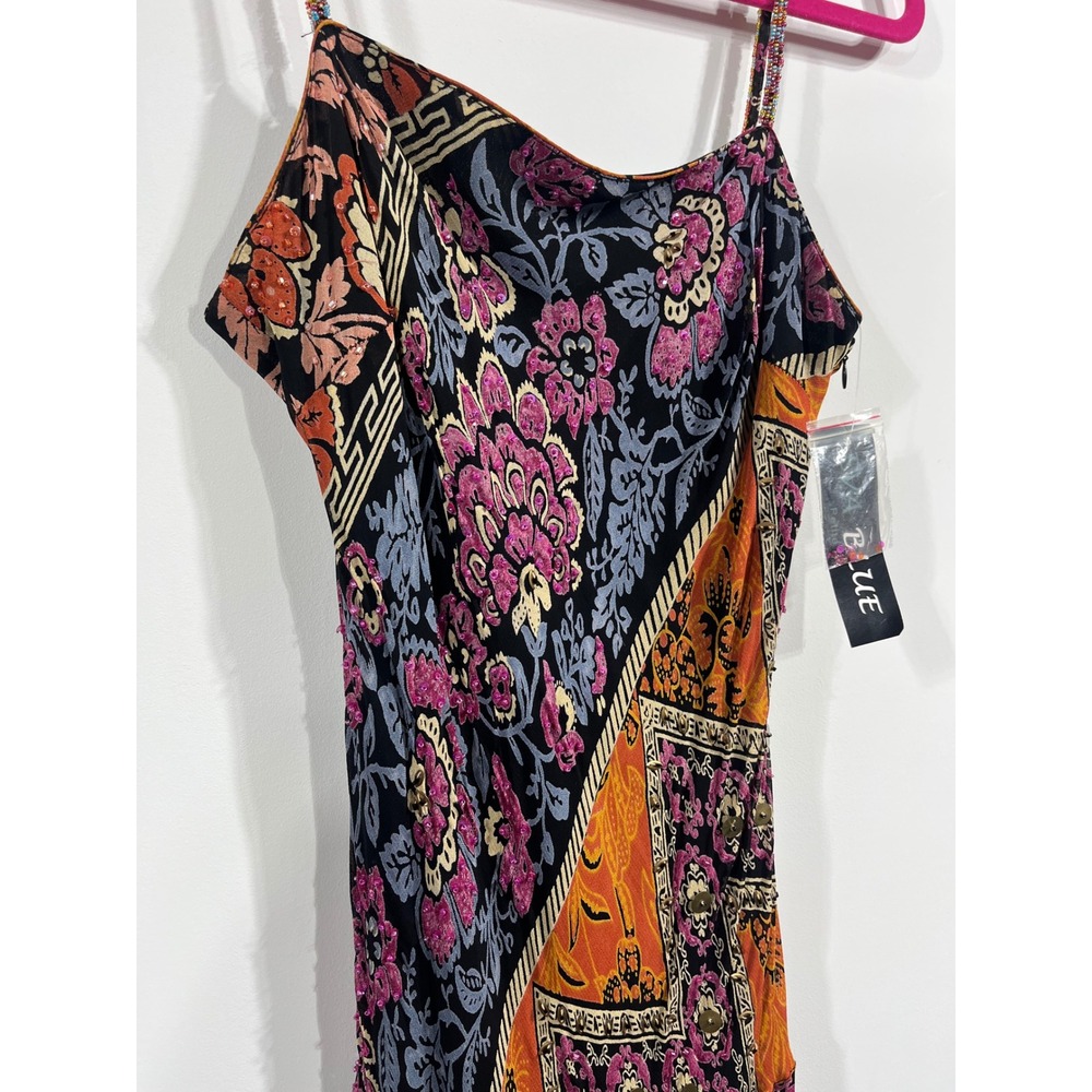 EvaBlue Y2K Vintage Patchwork Sequin Asymmetrical… - image 2